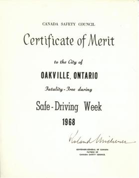Canada Safety Council Certificate