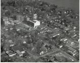 Aerial view of Downtown Oakville: Lakeshore Road between Allan Street and Trafalgar Road