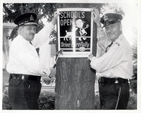 (R) Safety Officer Constable Alf Hooks, (L) Chief of Police Fred Oliver