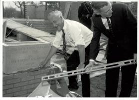 Oakville Mayor Allan Masson and Donald Hallford, Architect of New Administration Building