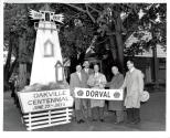 Official Centennial Opening Ceremonies in front of Lighthouse Sign