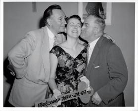 Presentation: The Mayor of Dorval, Miss Dorval 1957 and Mayor William Anderson