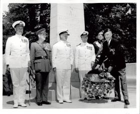 Canadian Legion Parade, Legion President James Black laying the wreath