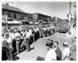Dominion Day Parade, looking East on Colborne Street from Halton Inn