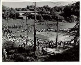 Majorettes on display at Busby Park