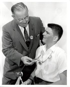 Two Mayors at the Installation of Children's Town Council