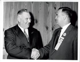 Booster Banquet Len Brown (L) and Police Chief A.R. Noel (R)