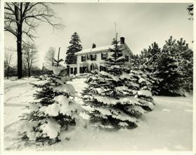 House on Northwest corner of Lakeshore Road East and Balsam Drive