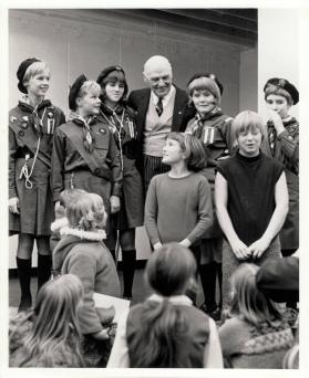 Earl Rowe at Centennial Square opening Ceremony