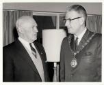 Lieutenant Governor of Ontario Earl Rowe standing with Mayor F. M. Anderson