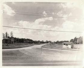 Lakeshore Road West and Woodhaven Park Drive facing north