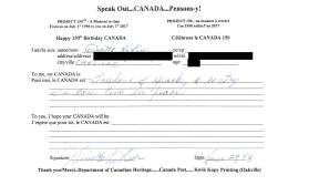 Speak Out... Canada... Penson-y! ballot entry