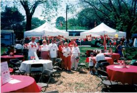 Speak Out!... Canada... Pensons-y! Members at Coronation Park during the Oakville Waterfront Festival in 1998