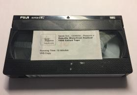 VHS Tape recording people speaking at the Speak Out!... Canada... Pensons-y! during the Oakville Waterfront Festival at Coronation Park