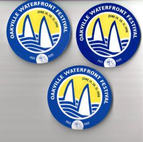 Three Oakkville Waterfront Festival Buttons from 1998